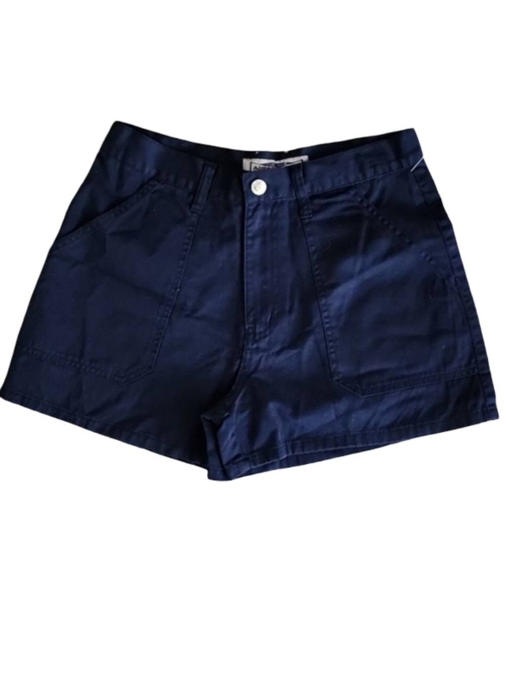 Y2K Utility Shorts Patch‎ Pocket Navy Workwear Cotton Size 9 NWT